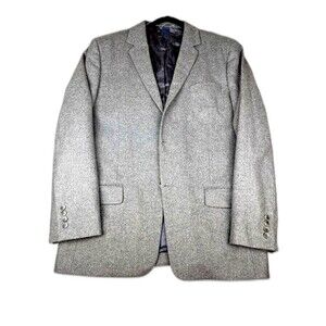 Men’s Old Money Academia Wool Cashmere Gray Size 44 Blazer Jacket